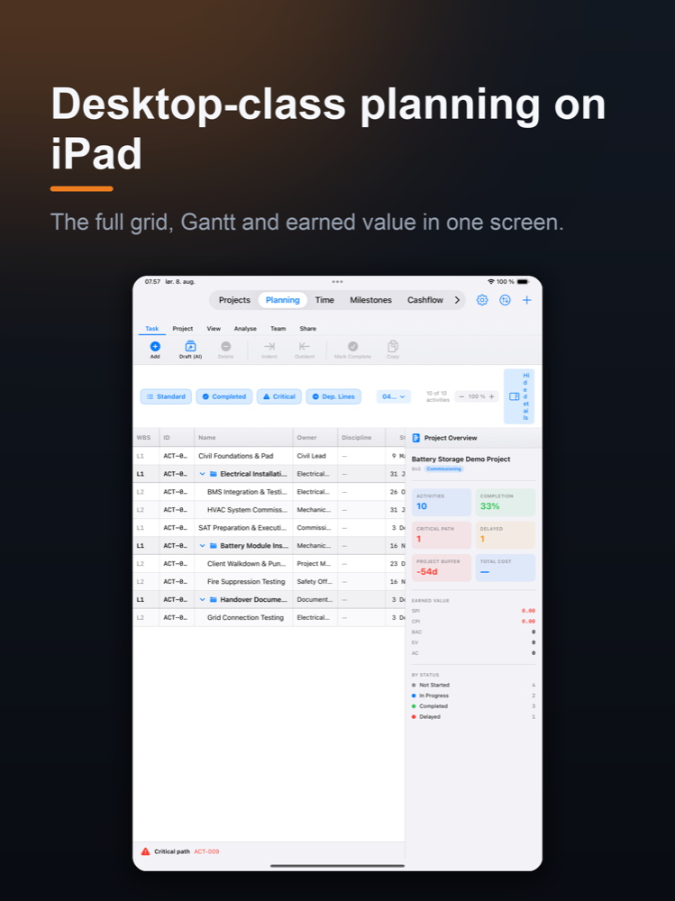 Capture Planning on iPad